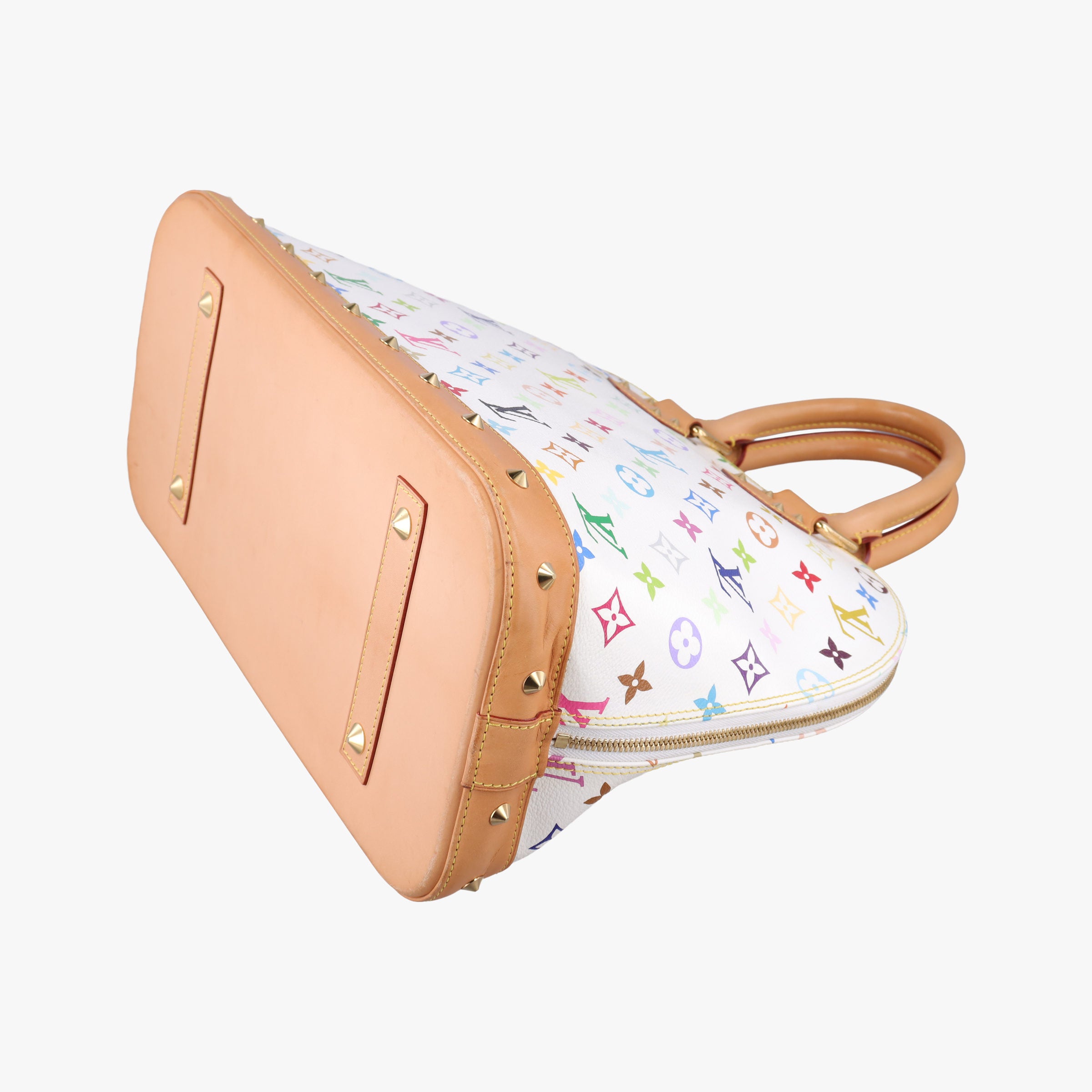 Secondhand Louis Vuitton Alma GM white Monogram Multicolor M40441 handbag | stylenewstar