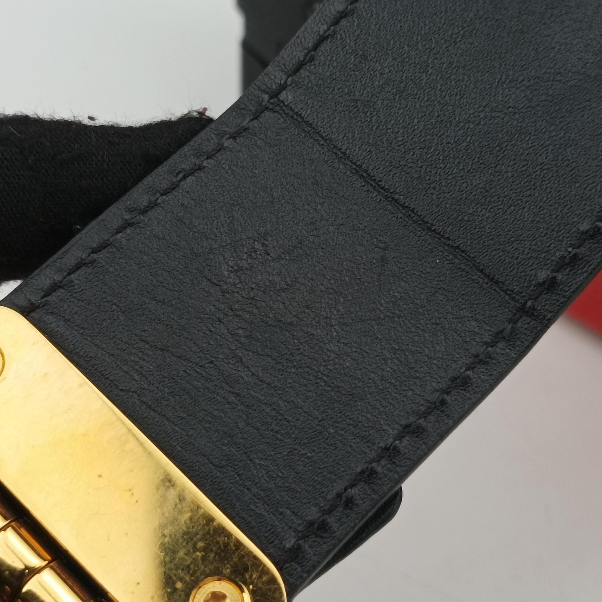 Secondhand Louis Vuitton PETITE MALLE Noir×COQUELICOT epi×Leather M54651 shoulderbag | stylenewstar