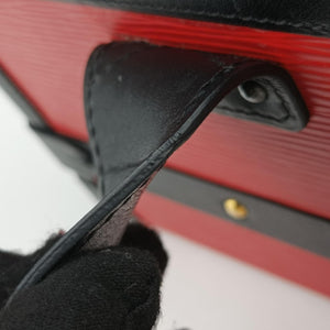 Secondhand Louis Vuitton PETITE MALLE Noir×COQUELICOT epi×Leather M54651 shoulderbag | stylenewstar