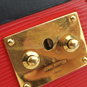 Secondhand Louis Vuitton PETITE MALLE Noir×COQUELICOT epi×Leather M54651 shoulderbag | stylenewstar