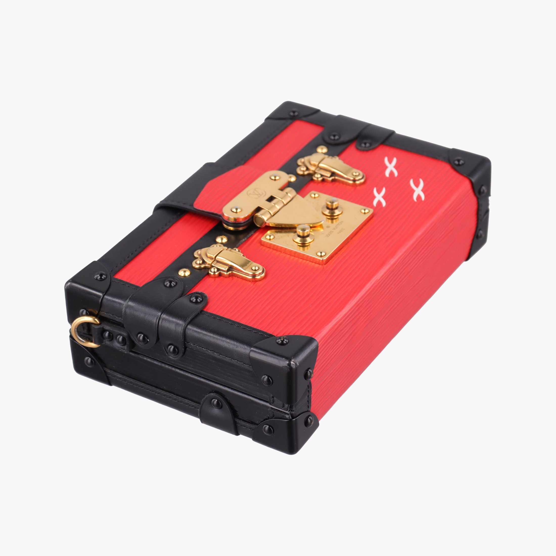 Secondhand Louis Vuitton PETITE MALLE Noir×COQUELICOT epi×Leather M54651 shoulderbag | stylenewstar
