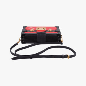 Secondhand Louis Vuitton PETITE MALLE Noir×COQUELICOT epi×Leather M54651 shoulderbag | stylenewstar