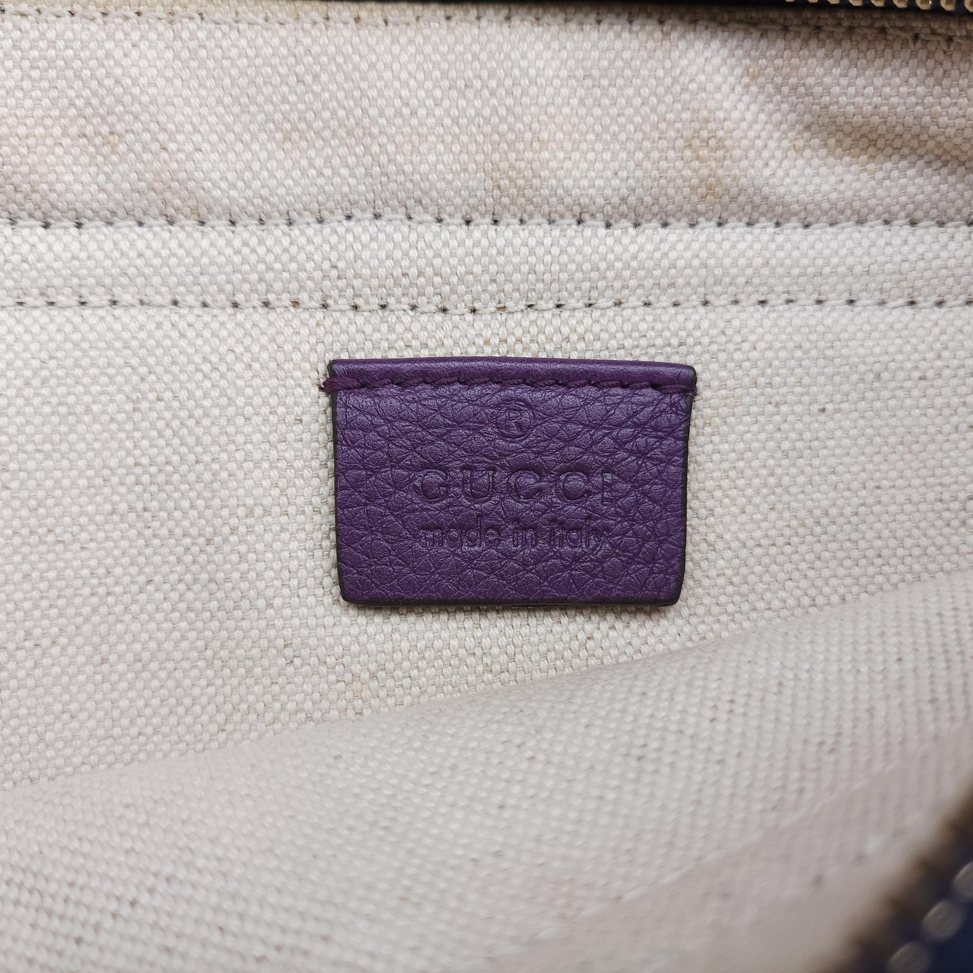 Pre-owned Gucci Broadway Purple Leather 283061 shoulderbag | stylenewstar