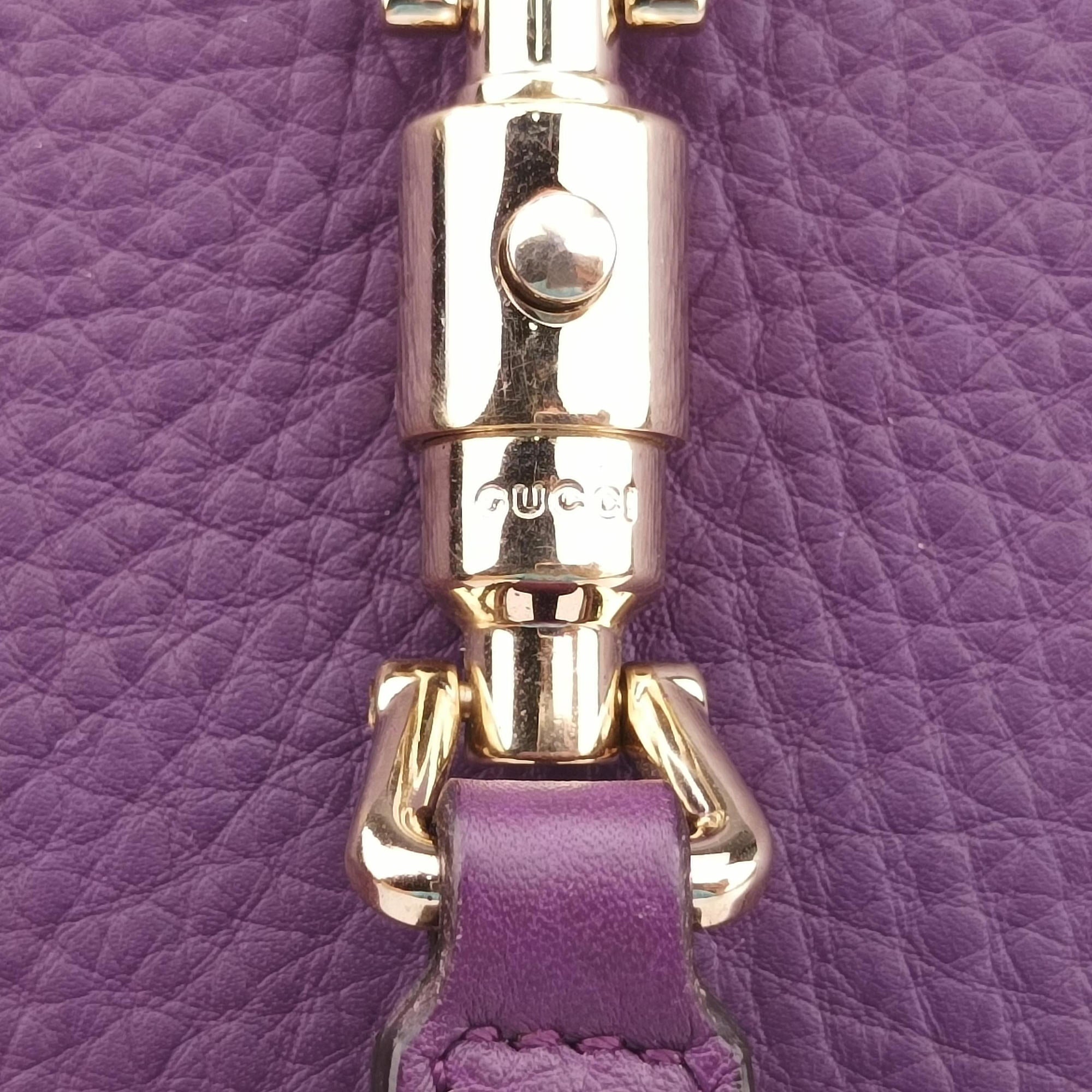 Pre-owned Gucci Broadway Purple Leather 283061 shoulderbag | stylenewstar