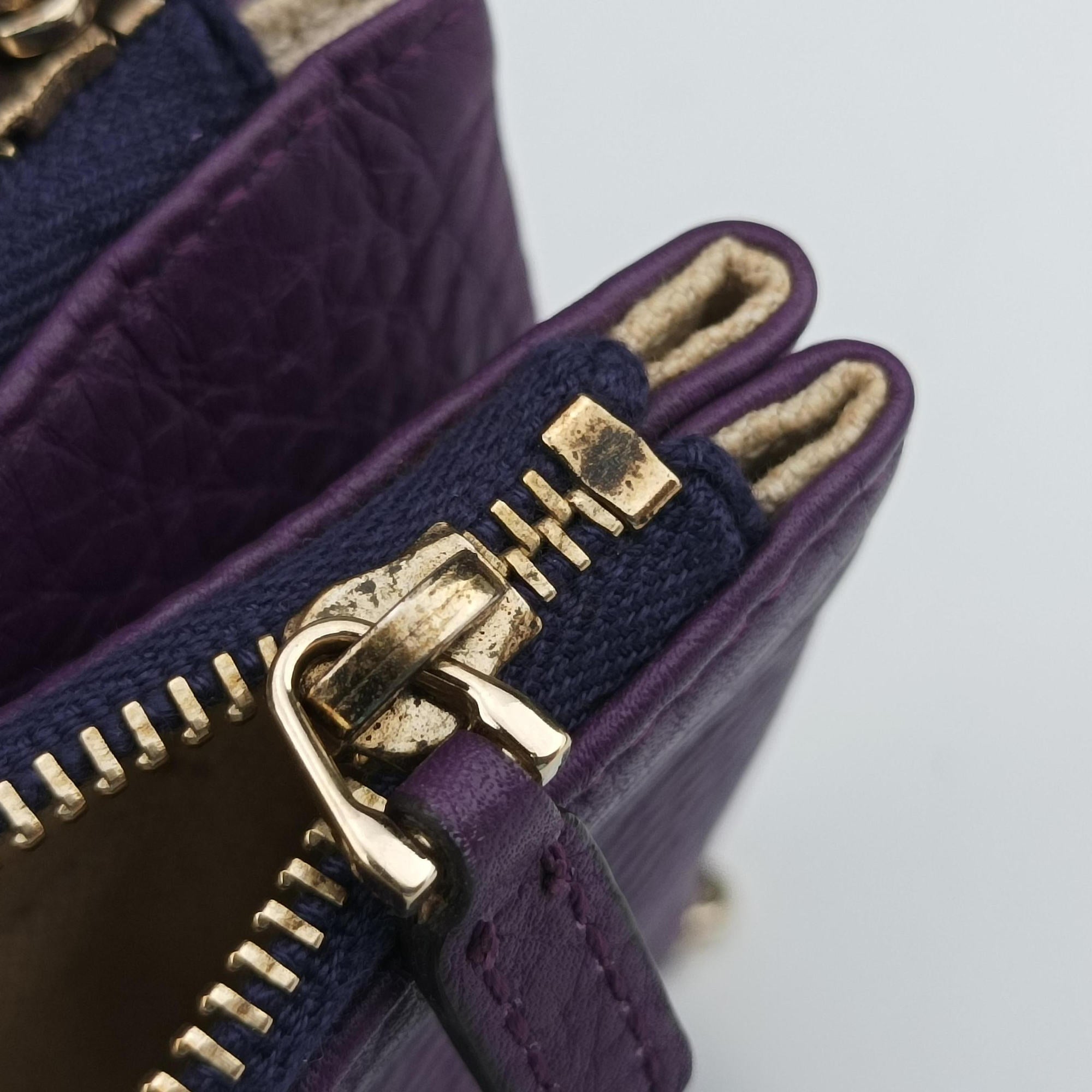 Pre-owned Gucci Broadway Purple Leather 283061 shoulderbag | stylenewstar