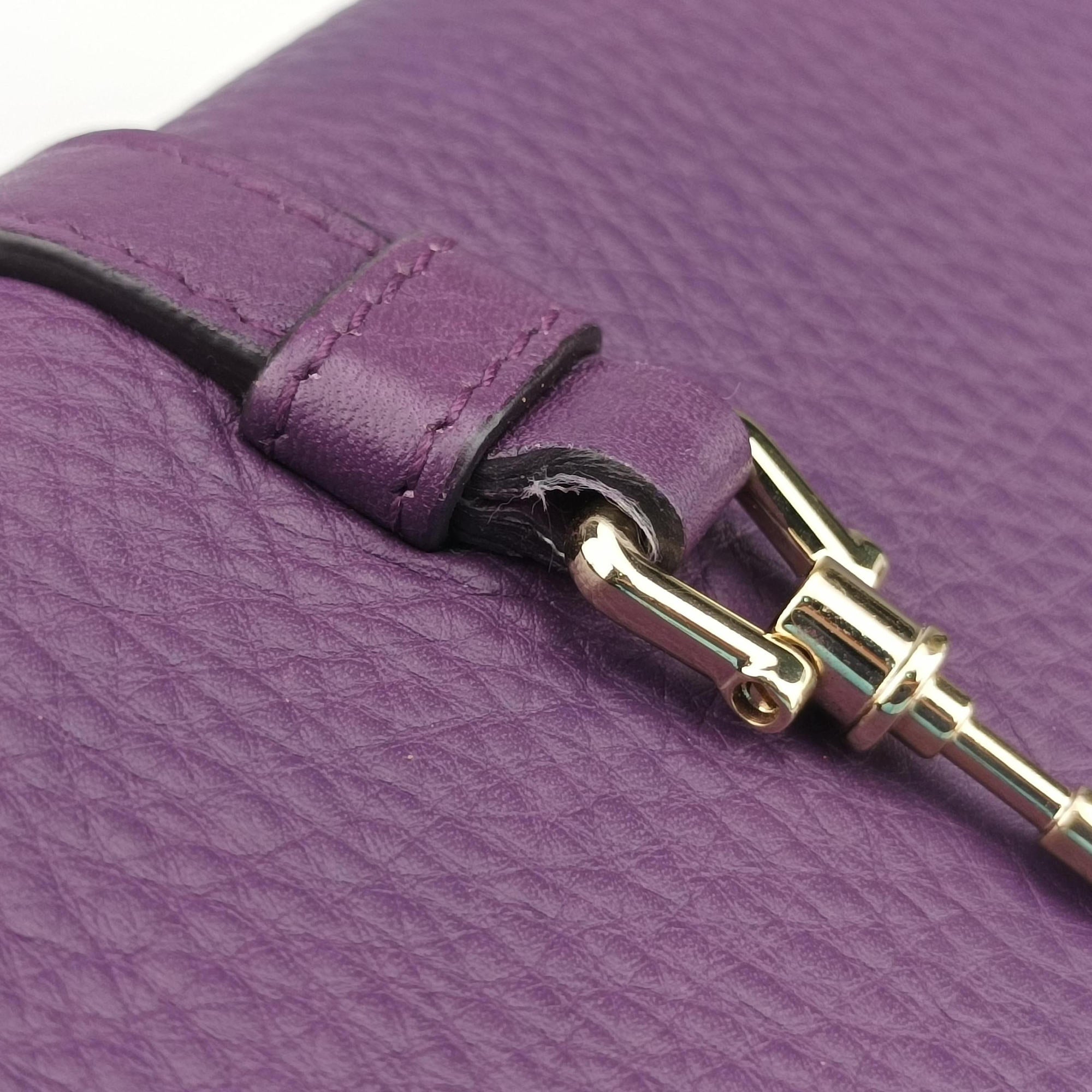 Pre-owned Gucci Broadway Purple Leather 283061 shoulderbag | stylenewstar