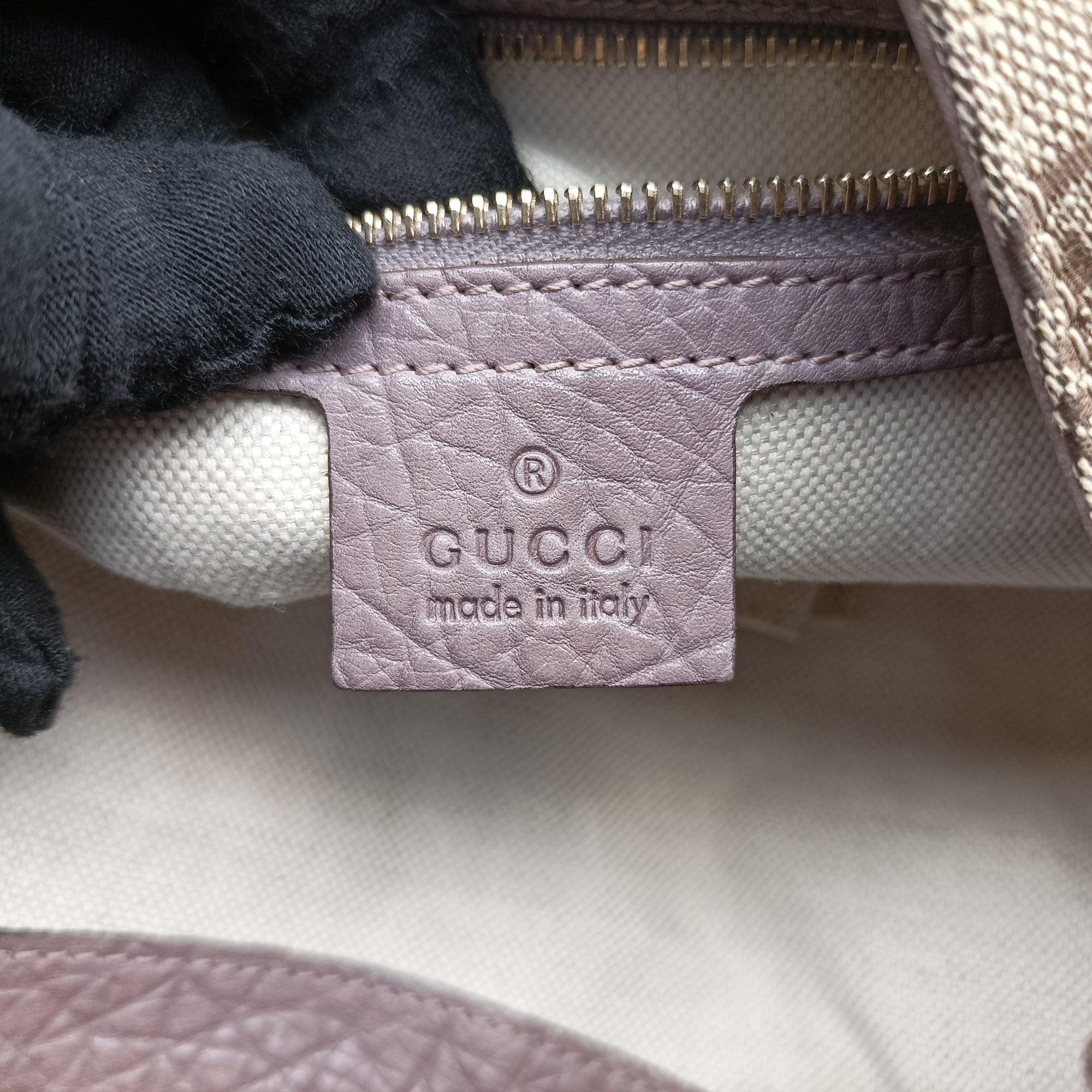 Pre-owned Gucci New Jackie Beige x Brown Canvas×Leather 246907 shoulderbag | stylenewstar