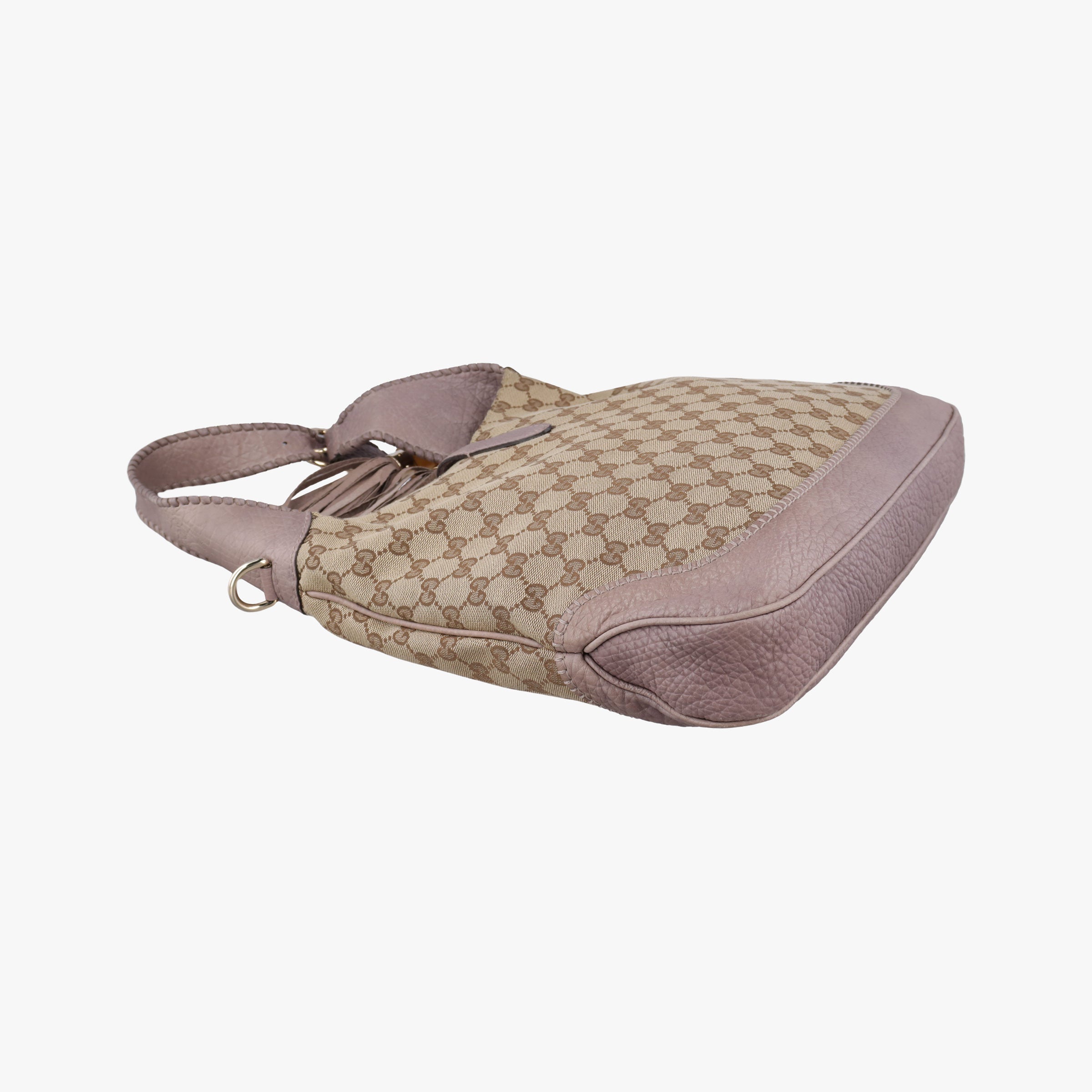 Pre-owned Gucci New Jackie Beige x Brown Canvas×Leather 246907 shoulderbag | stylenewstar