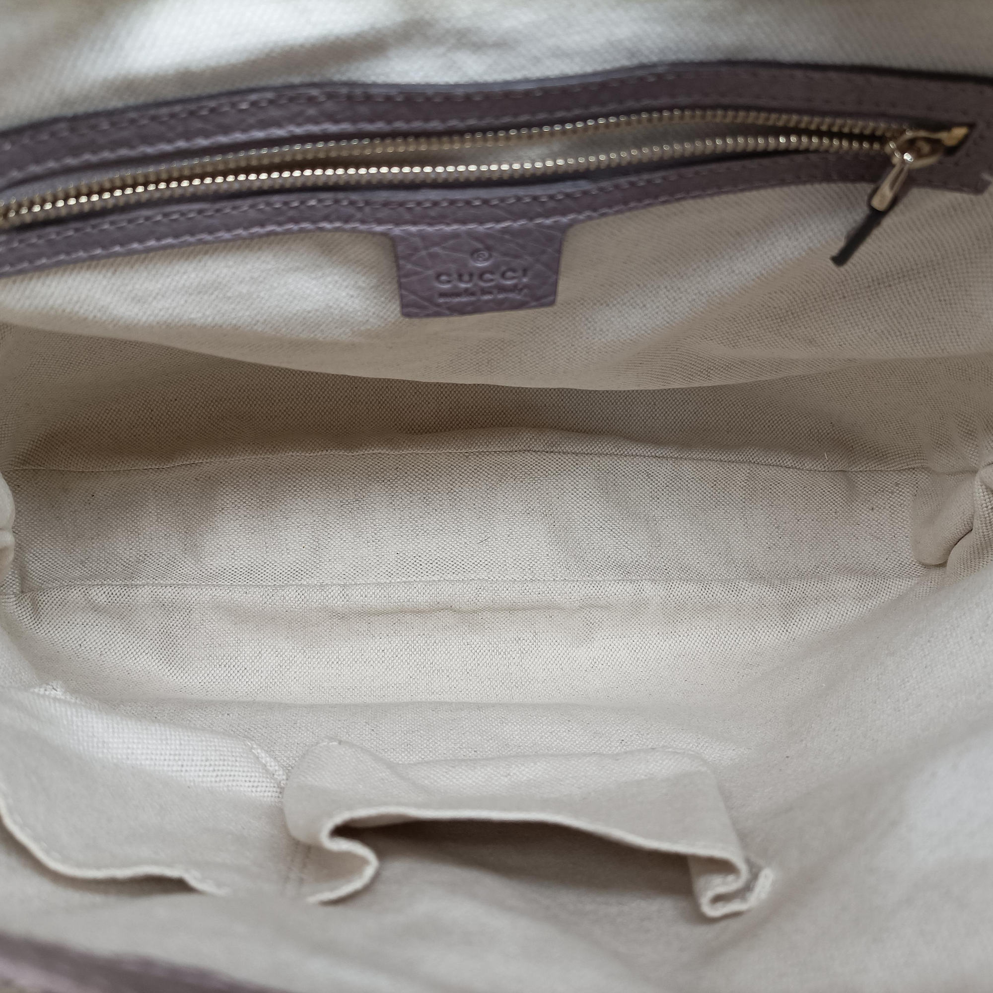 Pre-owned Gucci New Jackie Beige x Brown Canvas×Leather 246907 shoulderbag | stylenewstar