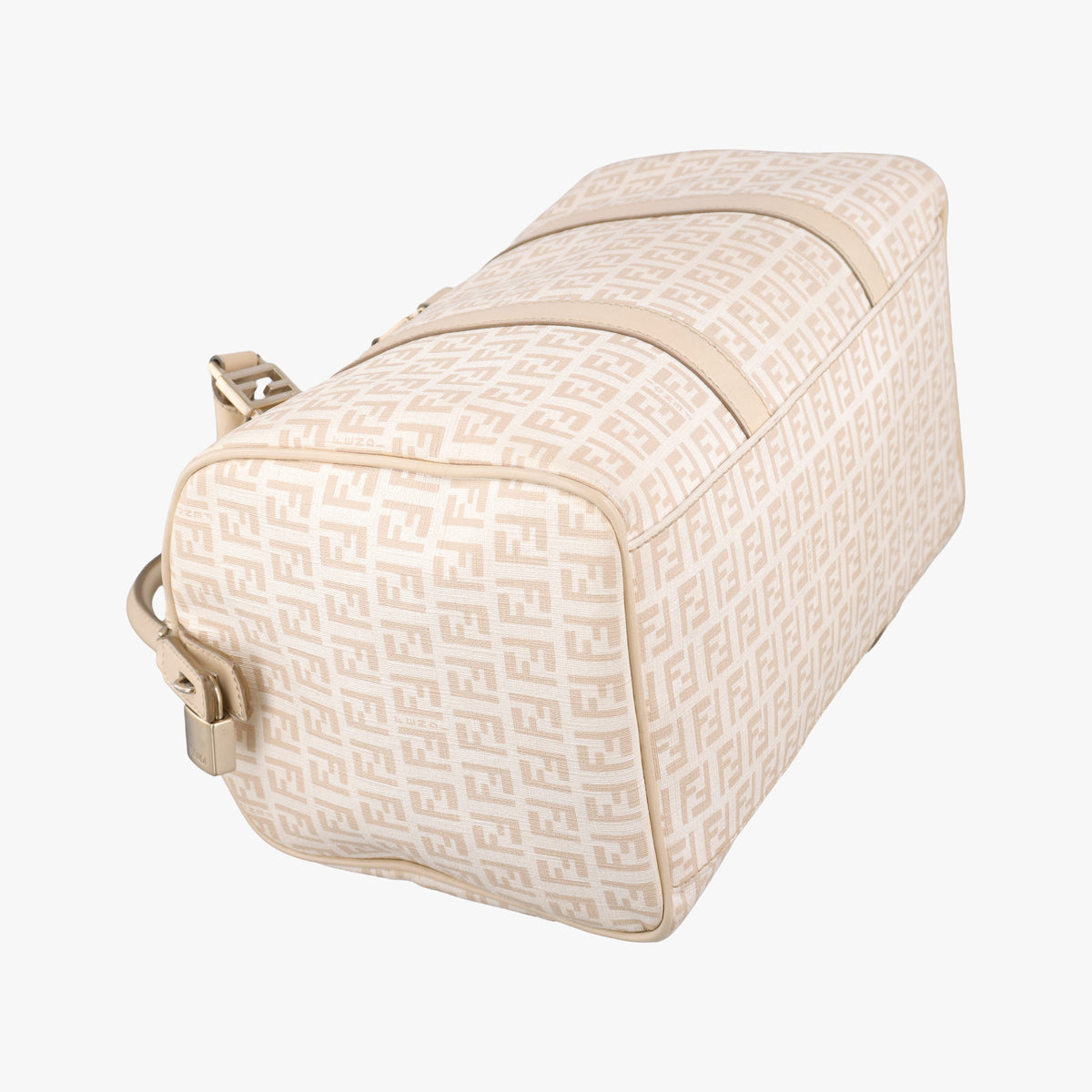 Pre-owned Fendi Zucchino Beige PVC coated canvas 8BL098 handbag | stylenewstar