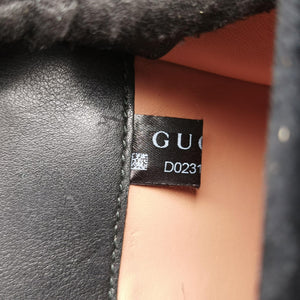 Pre-owned Gucci Broadway Black velour 489218 shoulderbag | stylenewstar