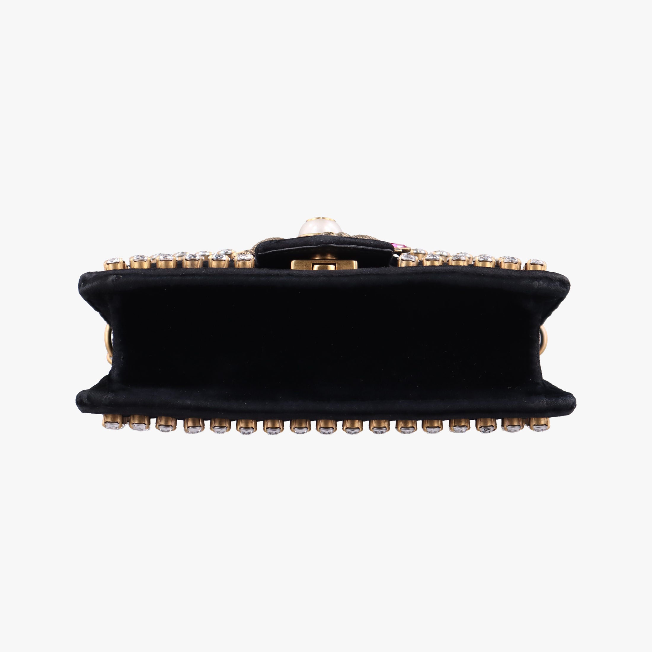 Pre-owned Gucci Broadway Black velour 489218 shoulderbag | stylenewstar