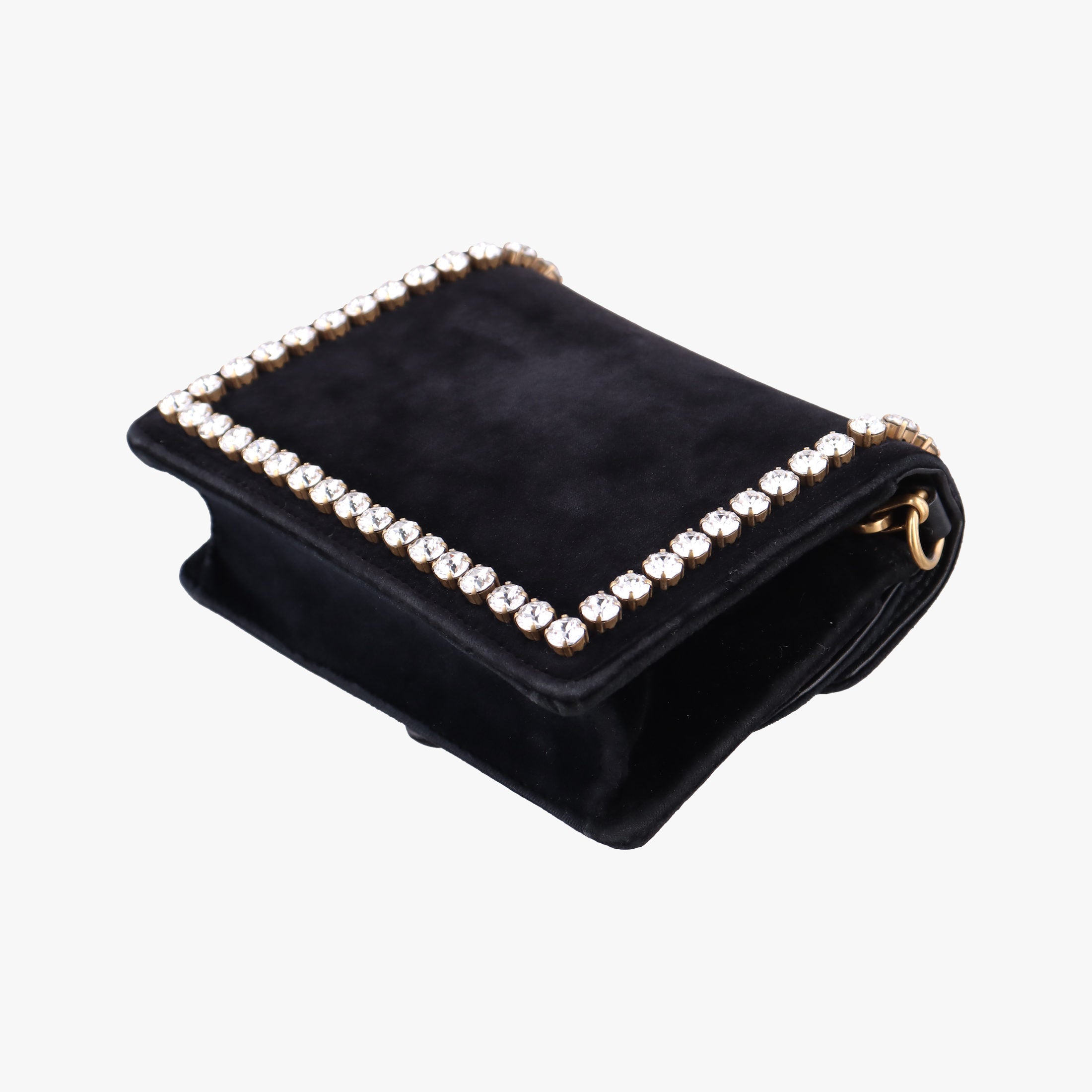 Pre-owned Gucci Broadway Black velour 489218 shoulderbag | stylenewstar