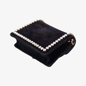Pre-owned Gucci Broadway Black velour 489218 shoulderbag | stylenewstar