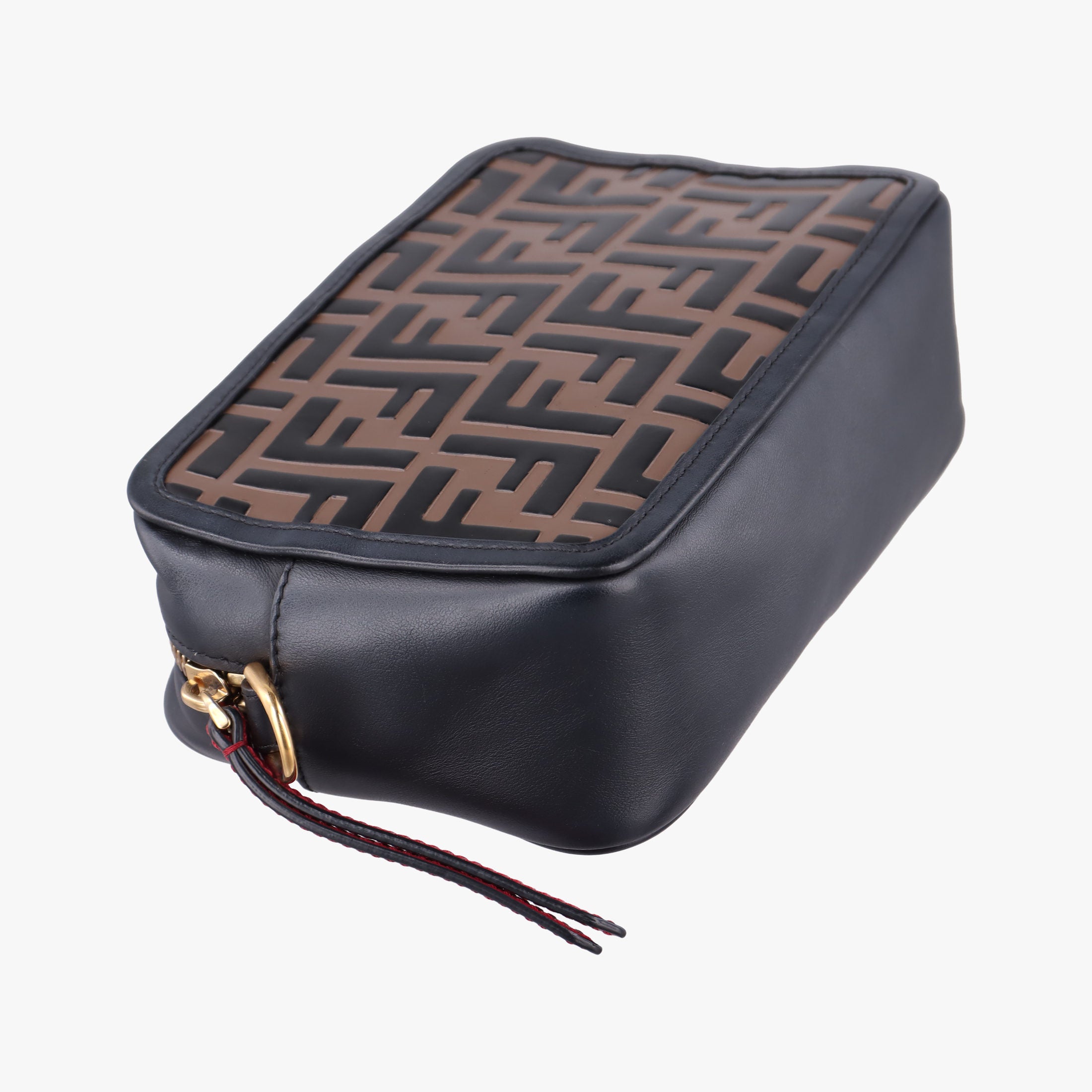Vintage Fendi Cam Camera Brown x Black Leather 8BS019 shoulderbag | stylenewstar