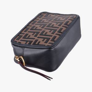 Vintage Fendi Cam Camera Brown x Black Leather 8BS019 shoulderbag | stylenewstar