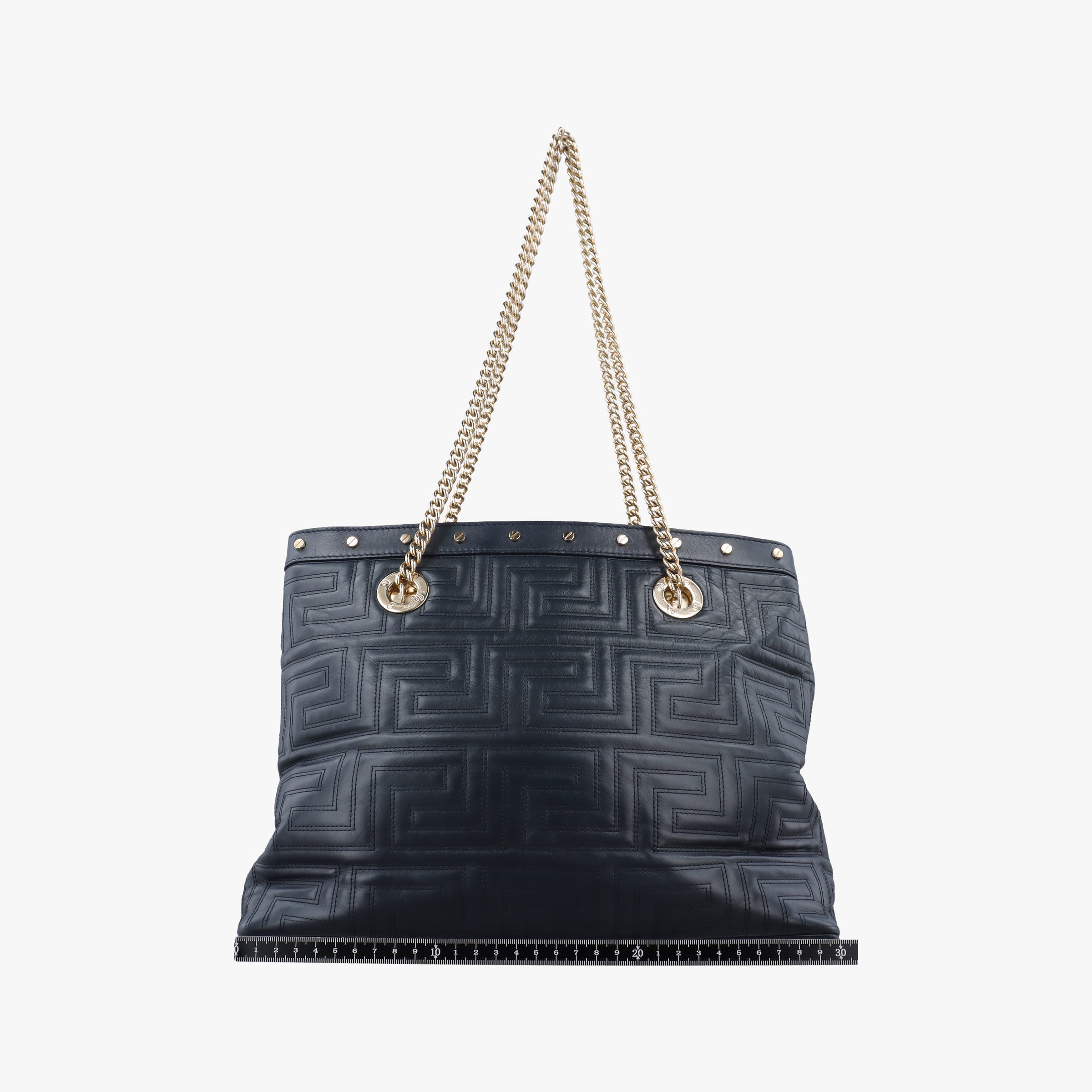 Vintage VERSACE Medusa quilted Navy Leather  handbag | stylenewstar
