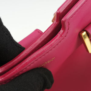 Pre-owned Yves Saint Laurent Y Ligne Petit Cabas Rose Leather 311210 shoulderbag | stylenewstar