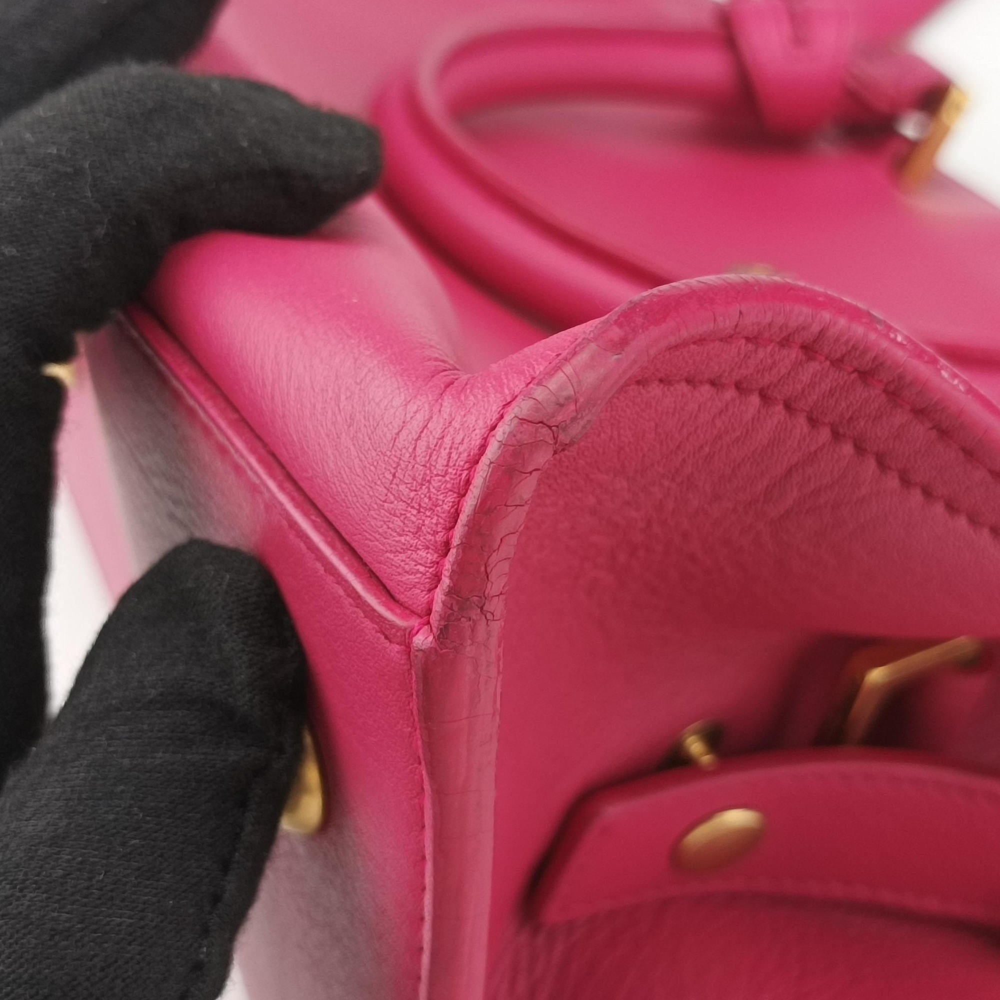 Pre-owned Yves Saint Laurent Y Ligne Petit Cabas Rose Leather 311210 shoulderbag | stylenewstar
