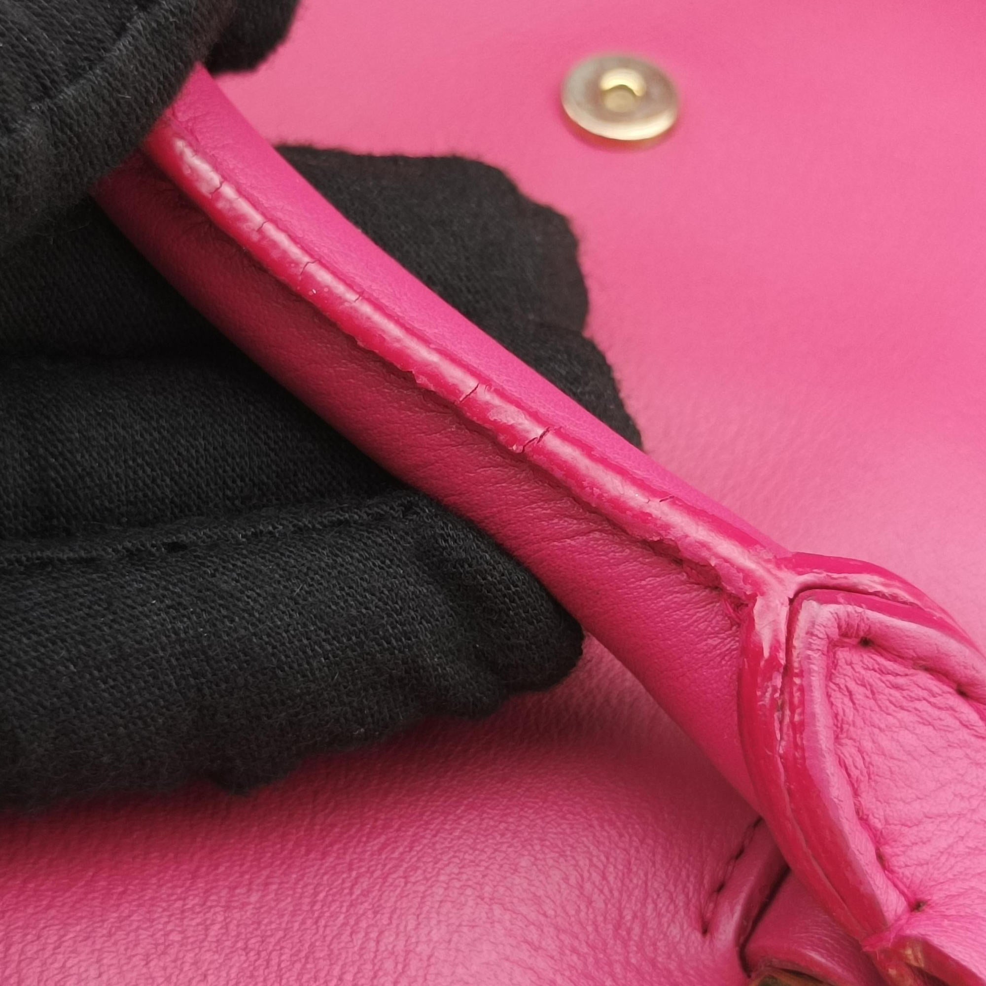 Pre-owned Yves Saint Laurent Y Ligne Petit Cabas Rose Leather 311210 shoulderbag | stylenewstar