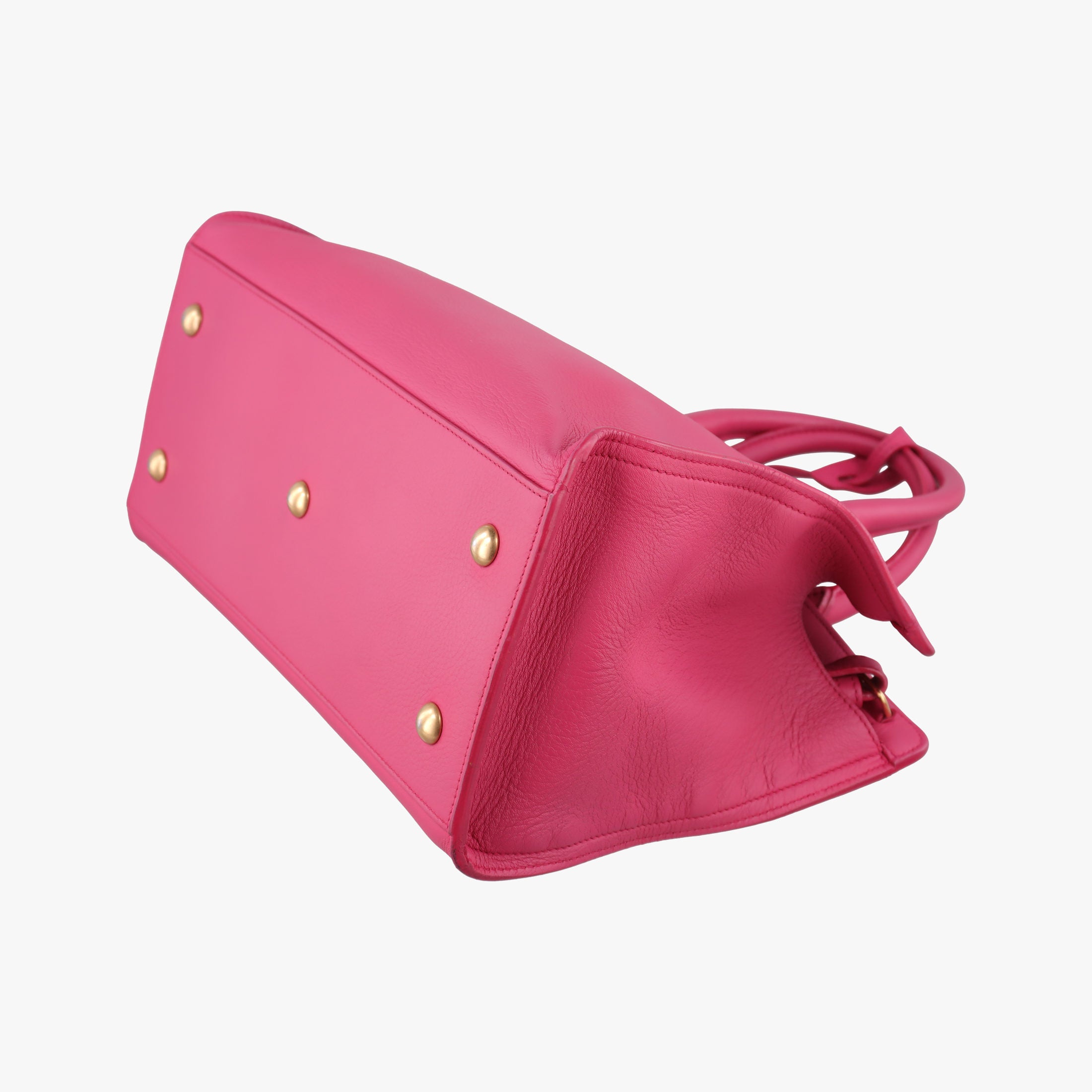Pre-owned Yves Saint Laurent Y Ligne Petit Cabas Rose Leather 311210 shoulderbag | stylenewstar