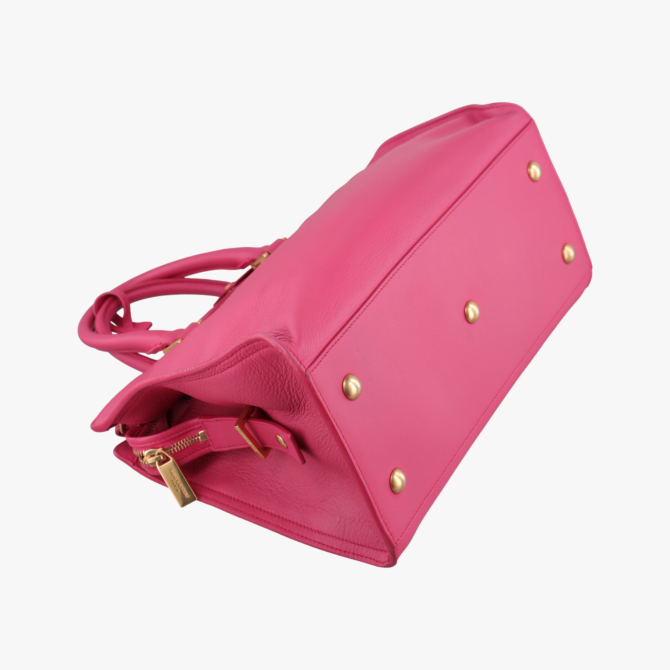 Pre-owned Yves Saint Laurent Y Ligne Petit Cabas Rose Leather 311210 shoulderbag | stylenewstar