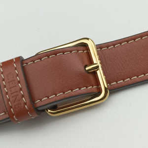 Pre-owned Celine Small Bucket Brown PVC coated canvas×Leather  shoulderbag | stylenewstar