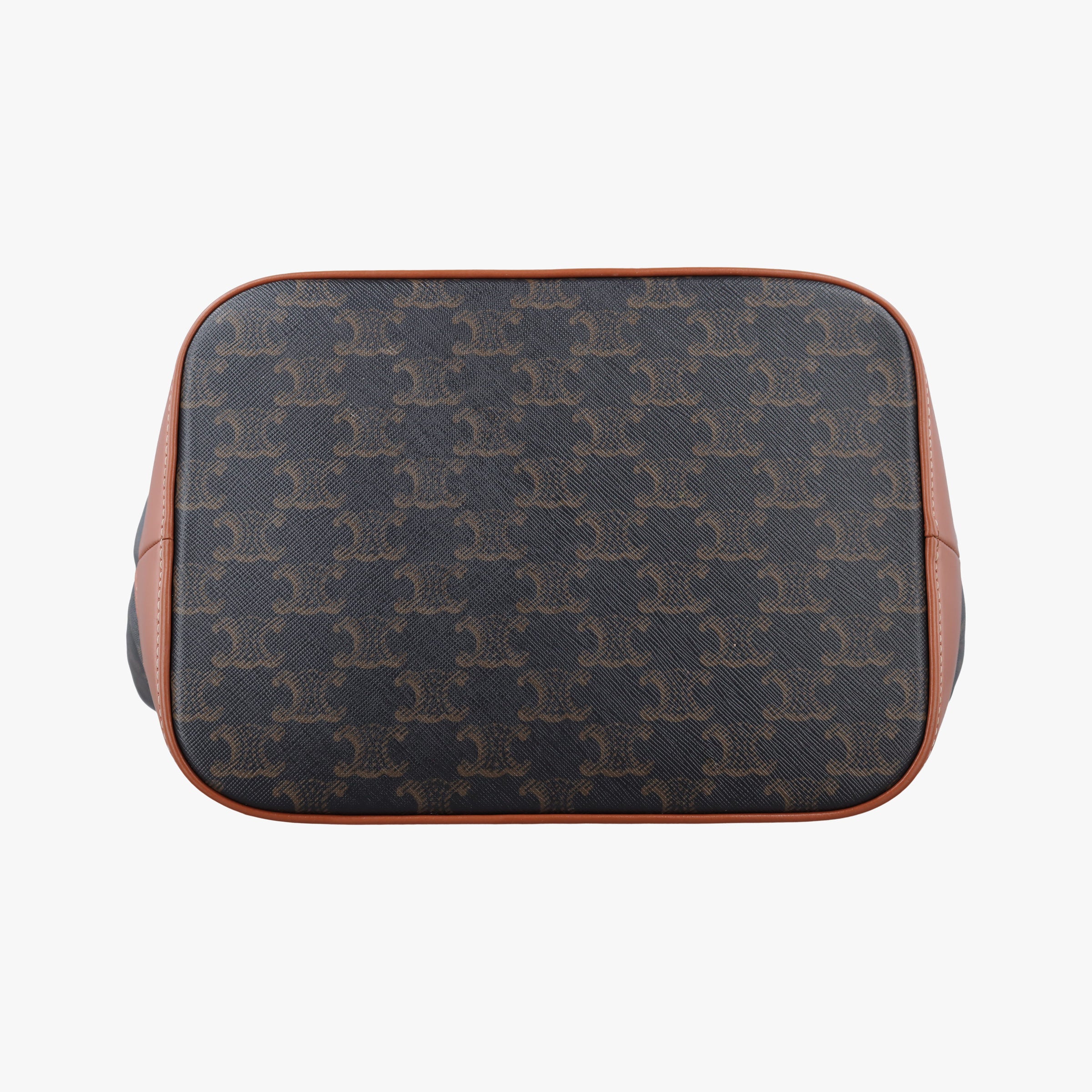 Pre-owned Celine Small Bucket Brown PVC coated canvas×Leather  shoulderbag | stylenewstar