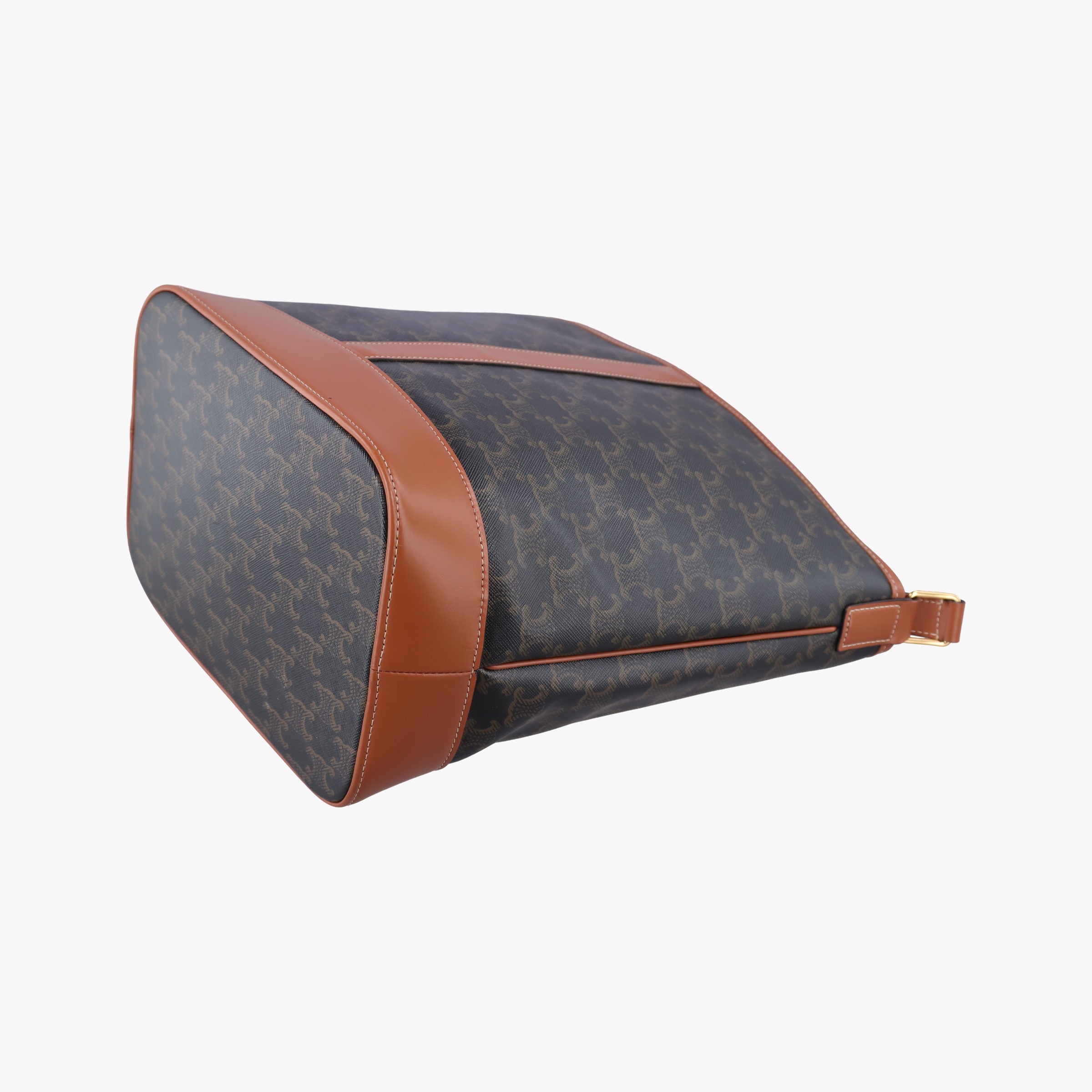 Pre-owned Celine Small Bucket Brown PVC coated canvas×Leather  shoulderbag | stylenewstar
