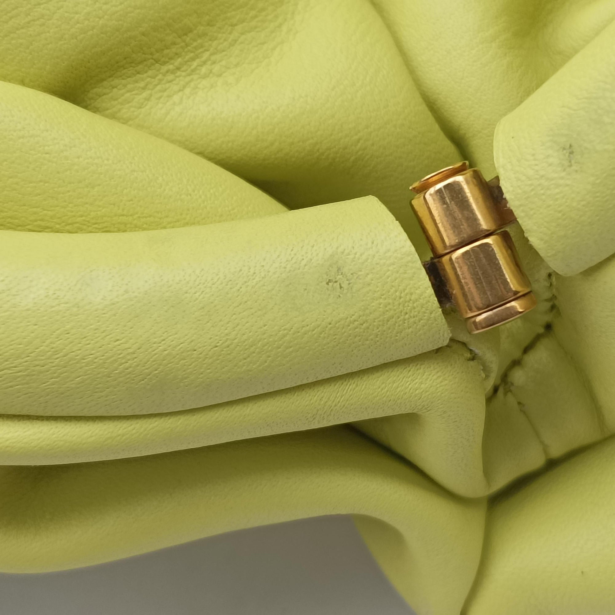 Pre-owned Bottega Veneta The Chain Pouch Yellow lambskin  bum bag/waist bag | stylenewstar