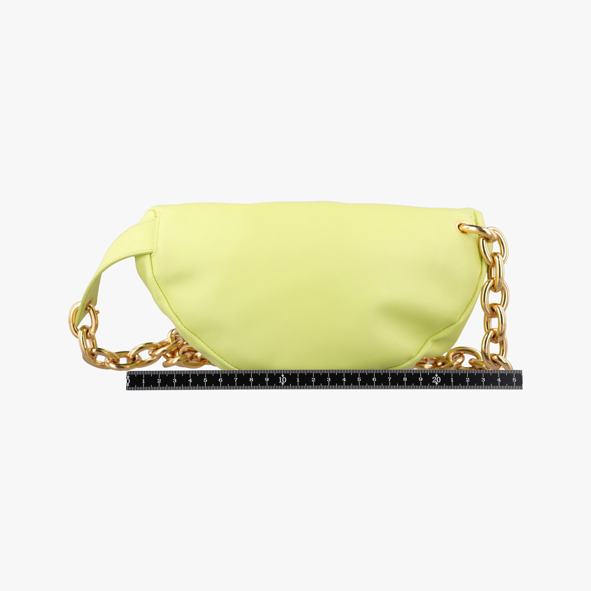 Pre-owned Bottega Veneta The Chain Pouch Yellow lambskin  bum bag/waist bag | stylenewstar