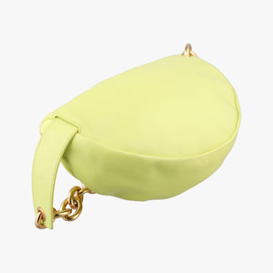 Pre-owned Bottega Veneta The Chain Pouch Yellow lambskin  bum bag/waist bag | stylenewstar