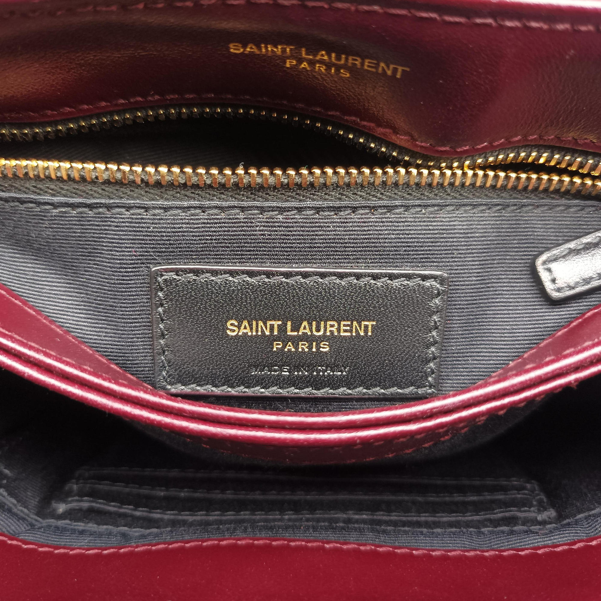 Vintage Yves Saint Laurent Monogram Lulutoy Burgundy velour 467072 shoulderbag | stylenewstar