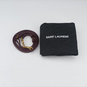Vintage Yves Saint Laurent Monogram Lulutoy Burgundy velour 467072 shoulderbag | stylenewstar