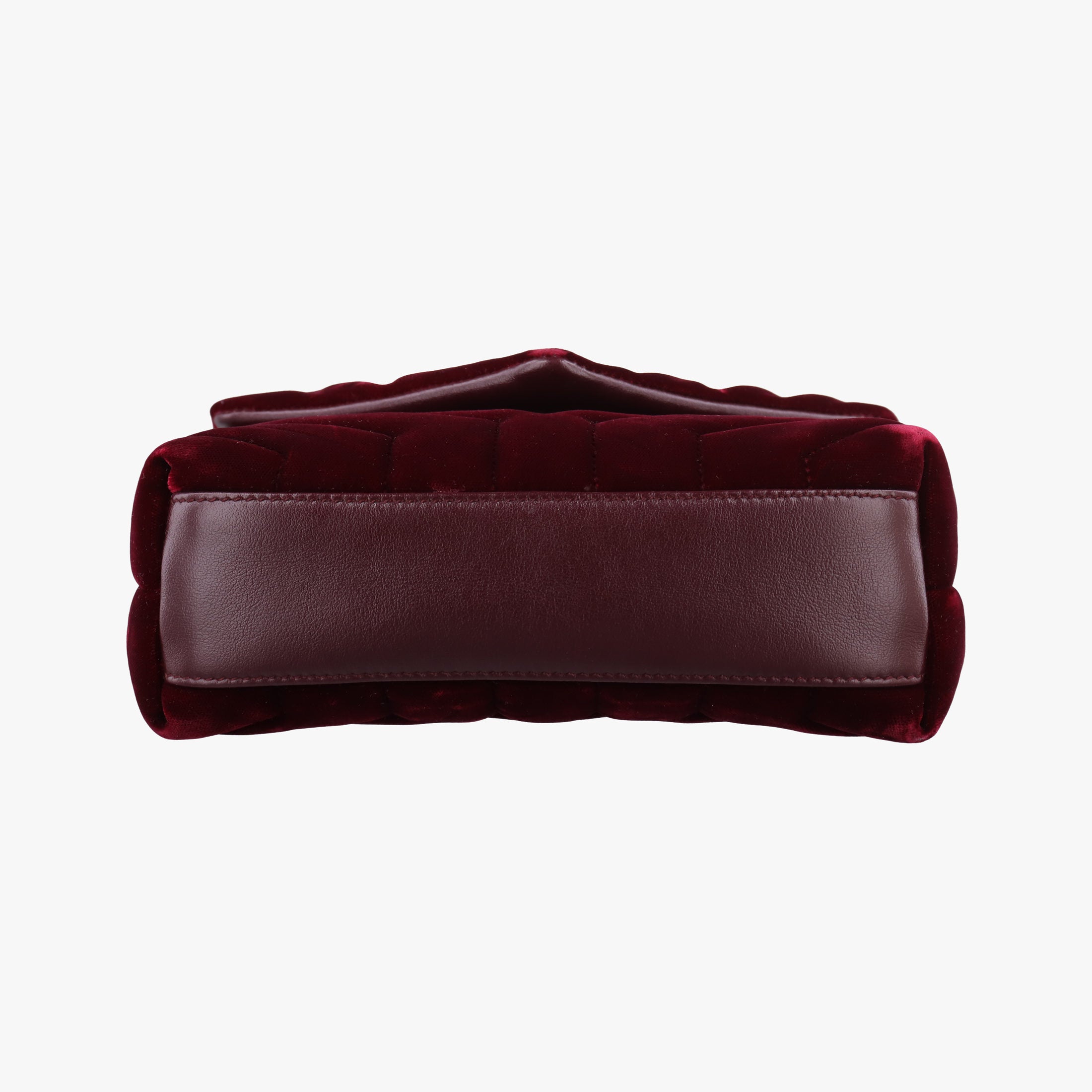 Vintage Yves Saint Laurent Monogram Lulutoy Burgundy velour 467072 shoulderbag | stylenewstar