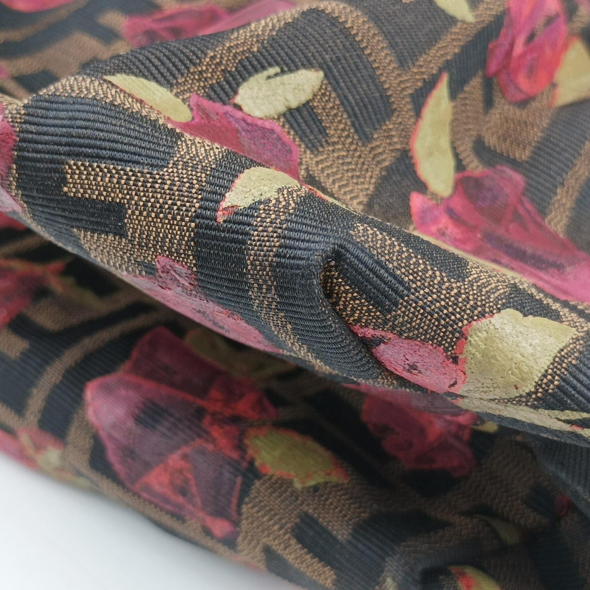 Pre-owned Fendi Zucca Print Brown×Multicolour canvas 8BH186 handbag | stylenewstar