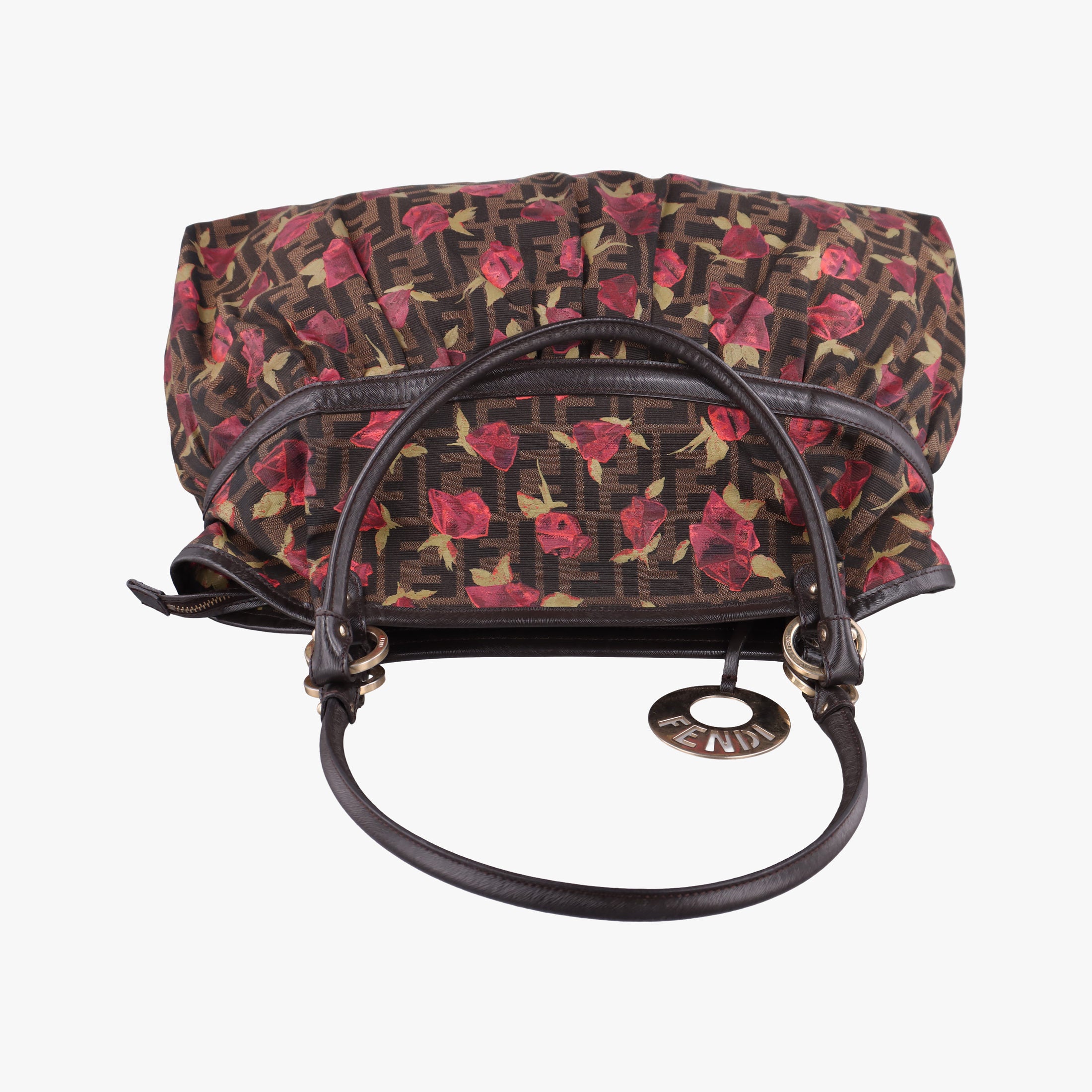 Pre-owned Fendi Zucca Print Brown×Multicolour canvas 8BH186 handbag | stylenewstar