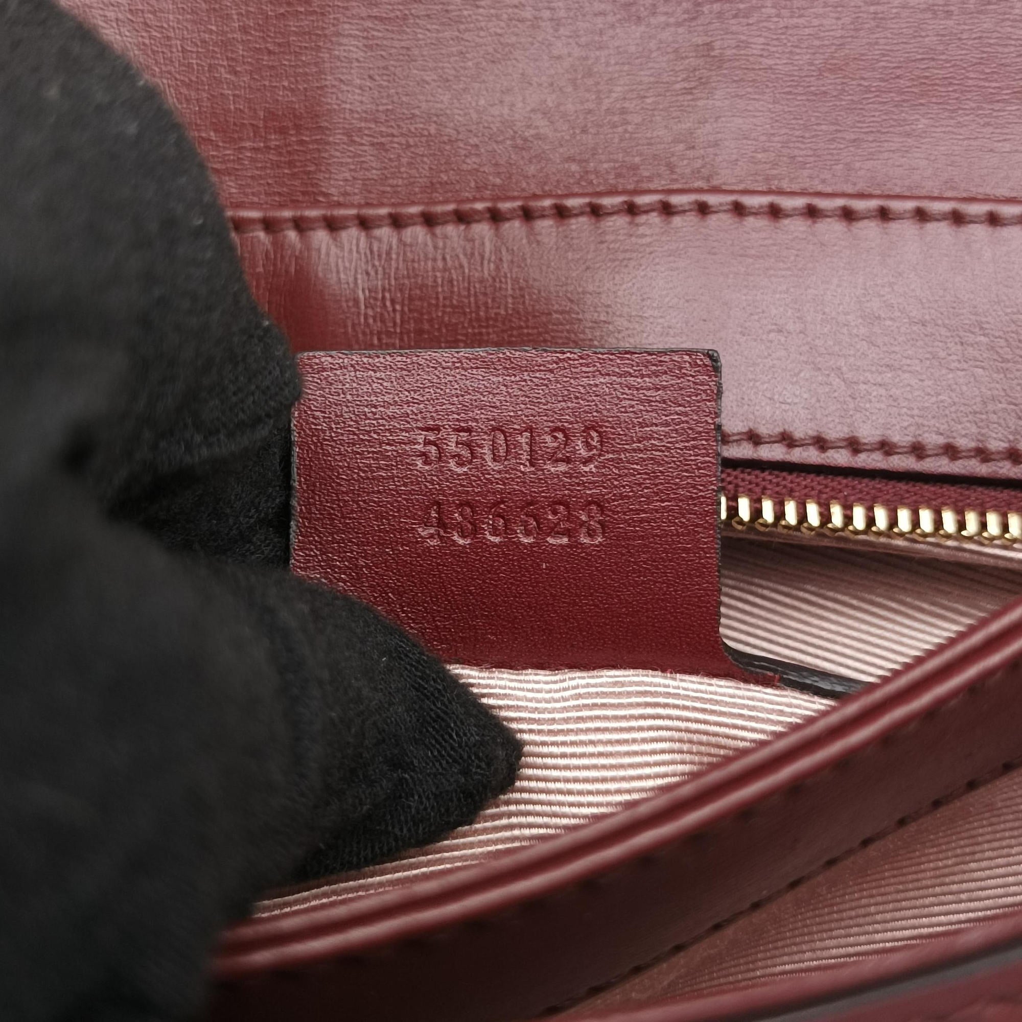 Secondhand Gucci Arli Burgundy Leather 550129 shoulderbag | stylenewstar