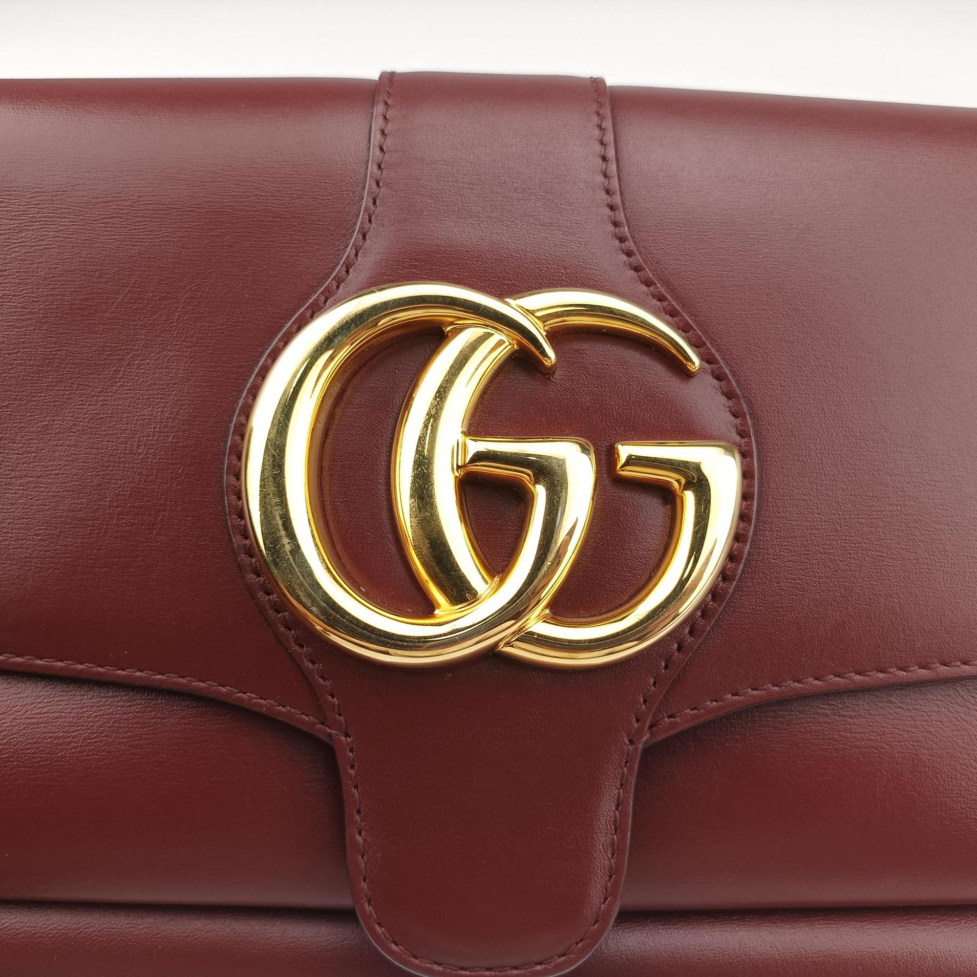 Secondhand Gucci Arli Burgundy Leather 550129 shoulderbag | stylenewstar