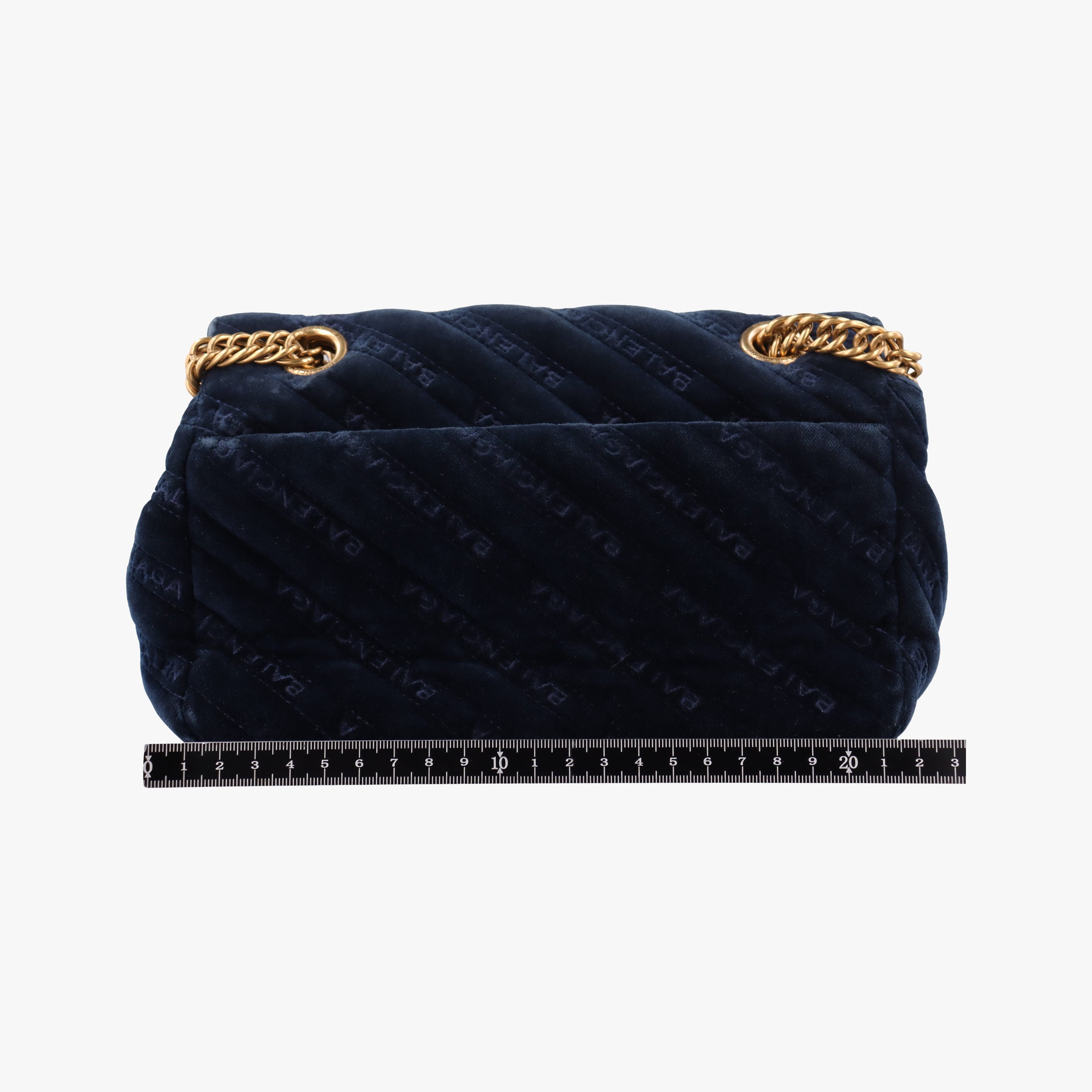 Vintage Balenciaga BB Round Navy velour  shoulderbag | stylenewstar