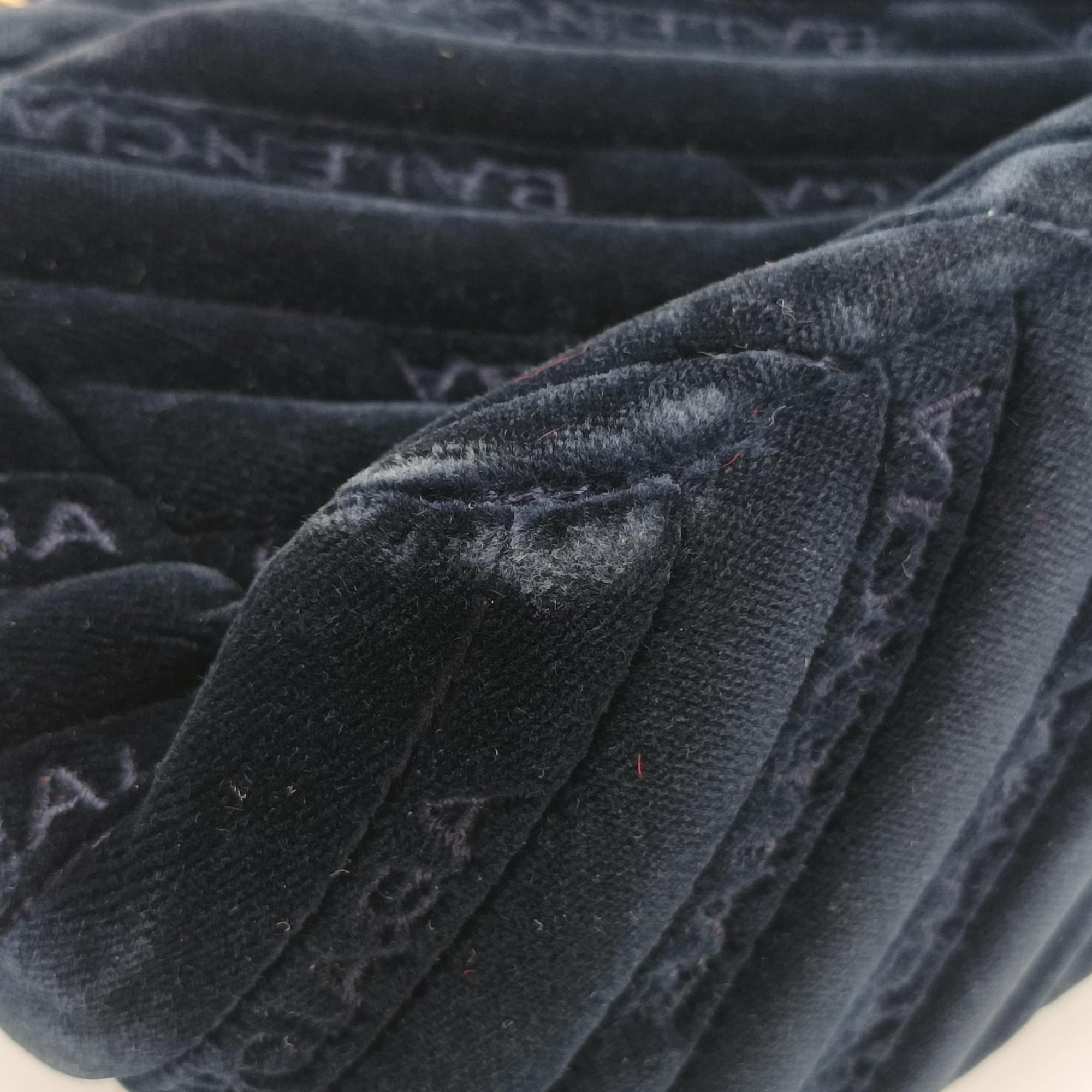 Vintage Balenciaga BB Round Navy velour  shoulderbag | stylenewstar