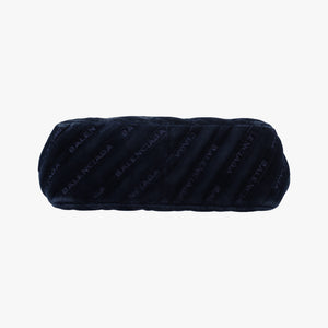 Vintage Balenciaga BB Round Navy velour  shoulderbag | stylenewstar