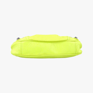 Pre-owned Balenciaga Le Cagole Yellow lambskin  shoulderbag | stylenewstar