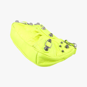 Pre-owned Balenciaga Le Cagole Yellow lambskin  shoulderbag | stylenewstar