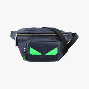 Vintage Fendi Pecan AMOR Logo Navy Leather 7VA446 bum bag/waist bag | stylenewstar