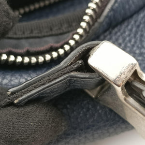 Vintage Fendi Pecan AMOR Logo Navy Leather 7VA446 bum bag/waist bag | stylenewstar