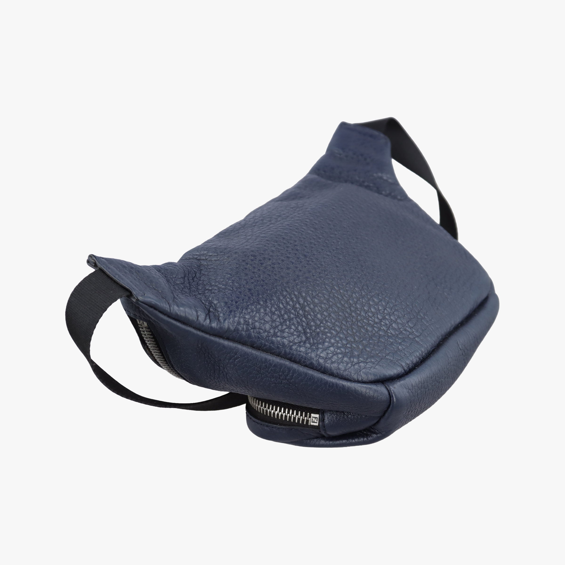 Vintage Fendi Pecan AMOR Logo Navy Leather 7VA446 bum bag/waist bag | stylenewstar