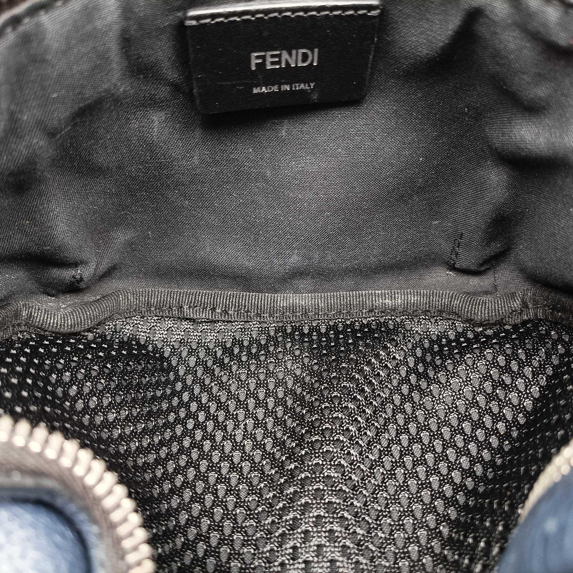 Vintage Fendi Pecan AMOR Logo Navy Leather 7VA446 bum bag/waist bag | stylenewstar