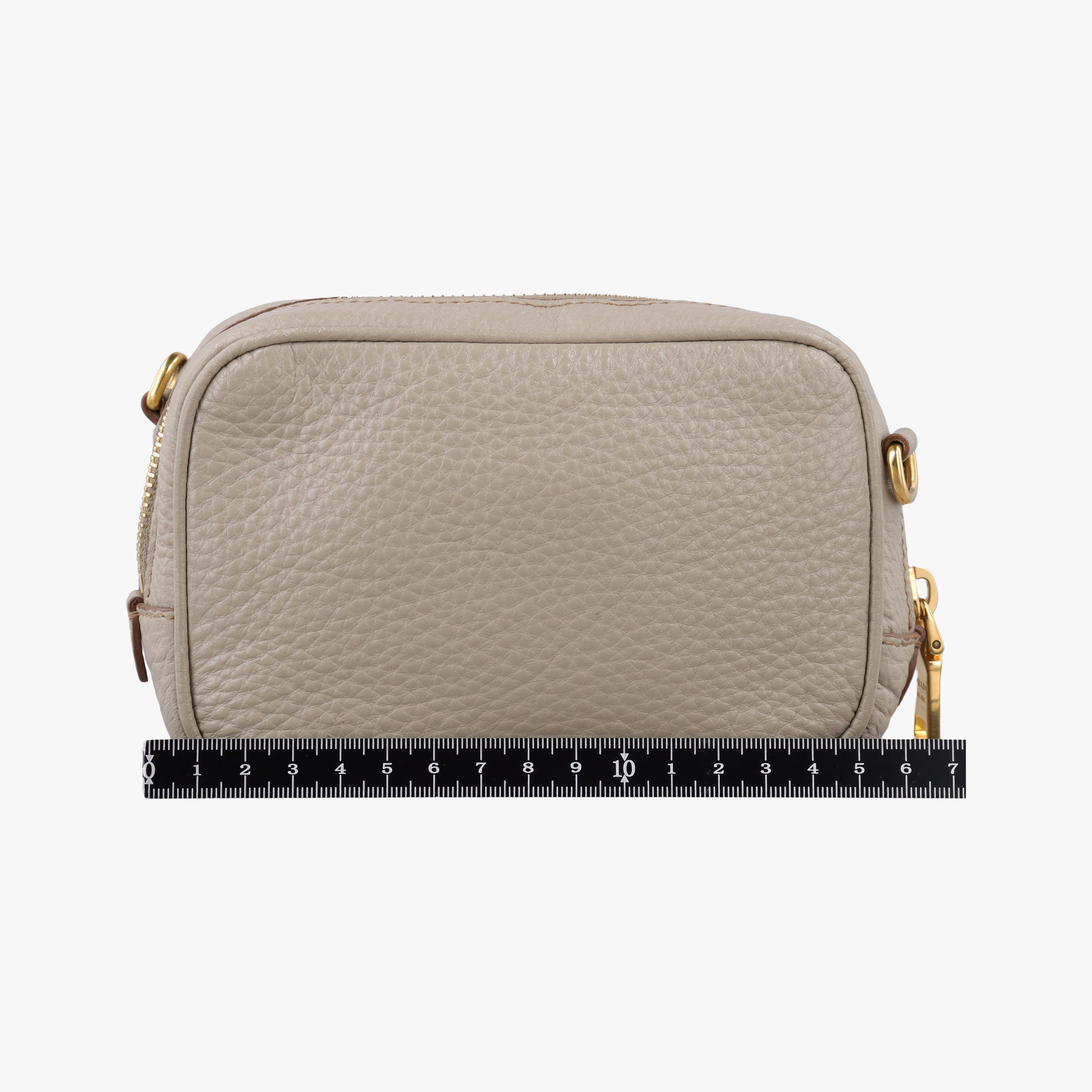 Pre-owned Prada VITELLO PHENIX camera bag Beige Leather 1N1674 shoulderbag | stylenewstar