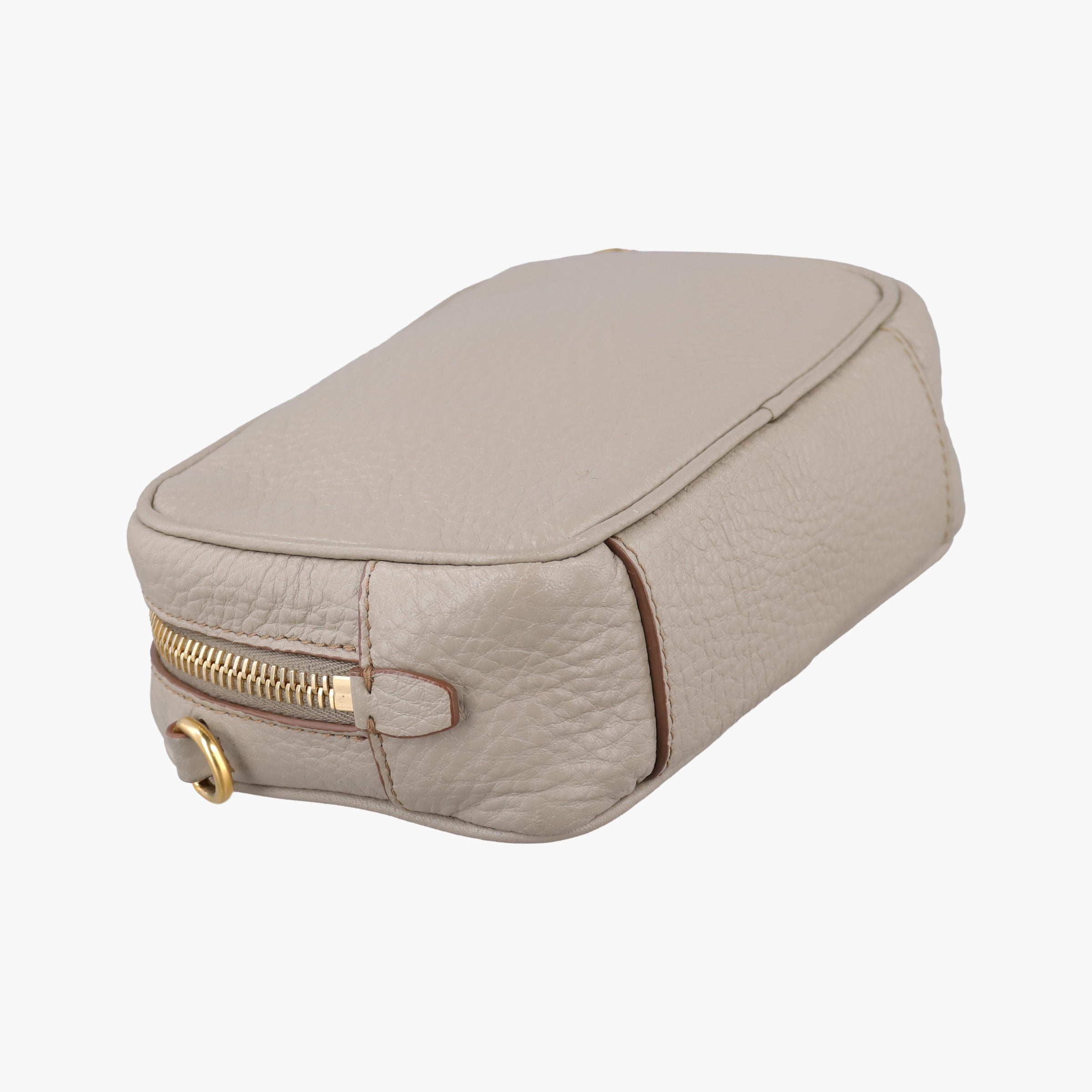 Pre-owned Prada VITELLO PHENIX camera bag Beige Leather 1N1674 shoulderbag | stylenewstar